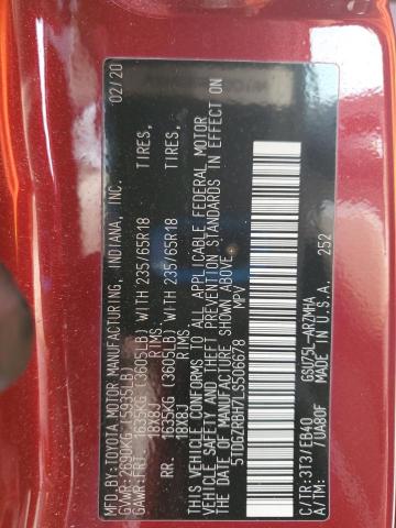 2020 TOYOTA HIGHLANDER - 5TDGZRBH7LS506678