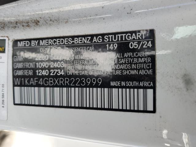 2024 MERCEDES-BENZ C 300 W1KAF4GBXRR223999