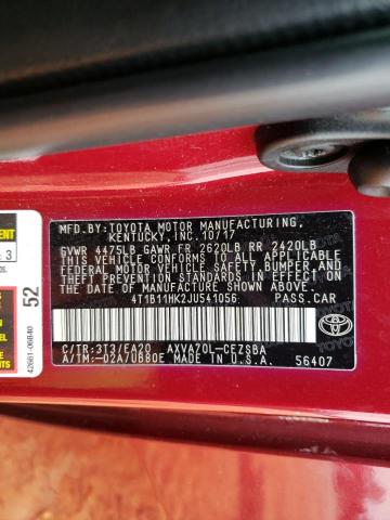 2018 TOYOTA CAMRY L - 4T1B11HK2JU541056