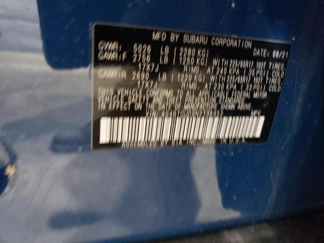 2022 SUBARU OUTBACK WI 4S4BTGUD9N3138952