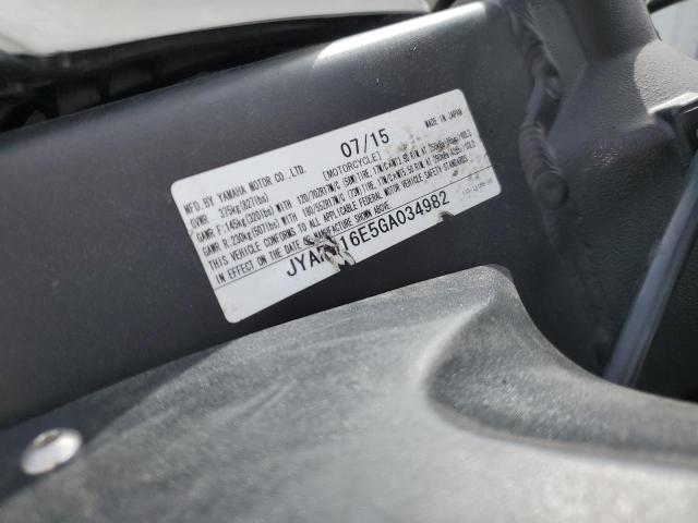 2016 YAMAHA YZFR6 JYARJ16E5GA034982