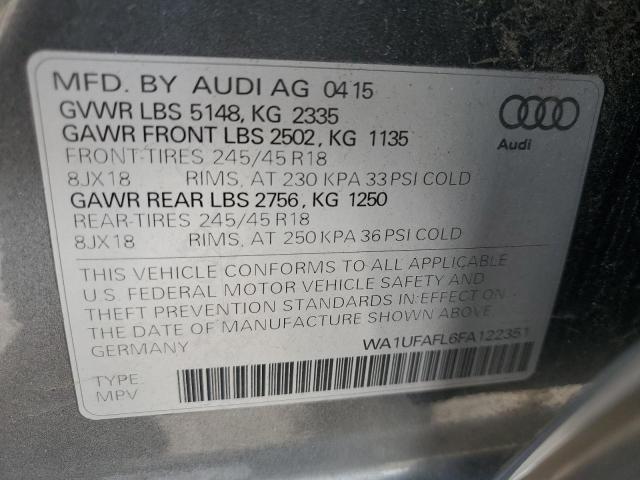 2015 AUDI A4 ALLROAD WA1UFAFL6FA122351
