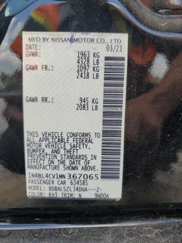 2021 NISSAN ALTIMA SR - 1N4BL4CV1MN367065