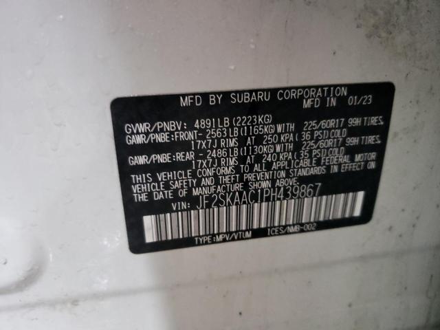 2023 SUBARU FORESTER JF2SKAAC1PH439867