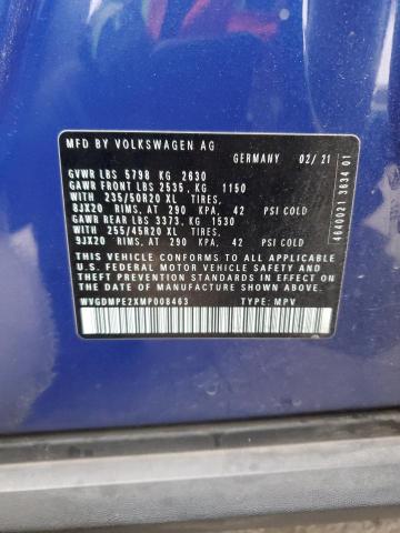 2021 VOLKSWAGEN ID.4 FIRST WVGDMPE2XMP008463
