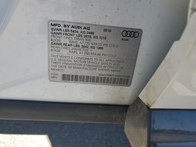 2019 AUDI Q5 PRESTIG WA1CNAFY1K2117105