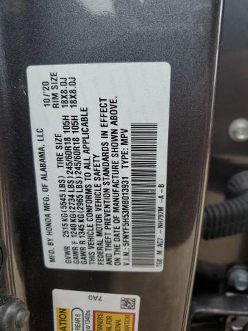 2021 HONDA PILOT EXL - 5FNYF5H53MB013931