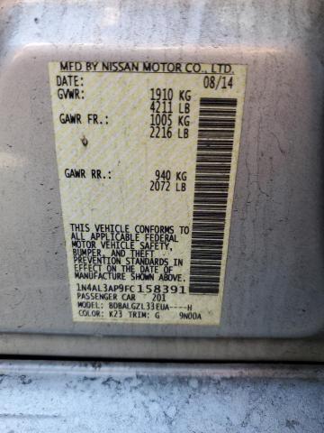 2015 NISSAN ALTIMA 2.5 - 1N4AL3AP9FC158391
