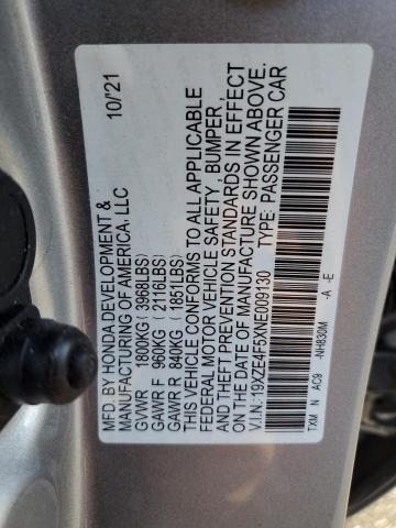 2022 HONDA INSIGHT EX 19XZE4F5XNE009130