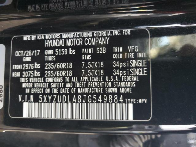 2018 HYUNDAI SANTA FE S - 5XYZUDLA8JG549884