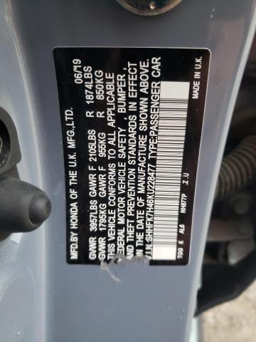 2019 HONDA CIVIC SPOR - SHHFK7H46KU228477