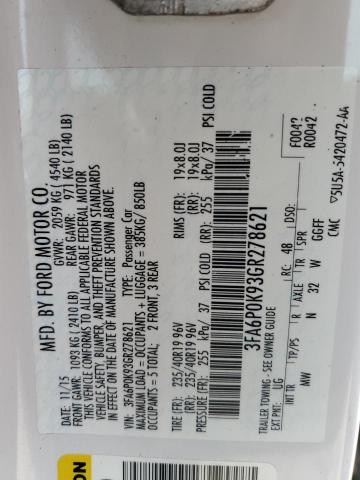 2016 FORD FUSION TIT - 3FA6P0K93GR278621