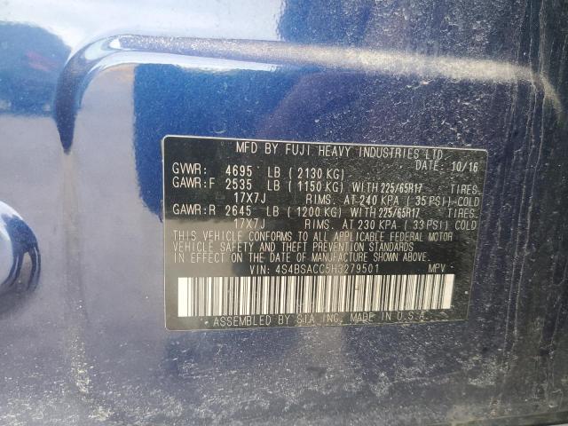 2017 SUBARU OUTBACK 2. 4S4BSACC5H3279501