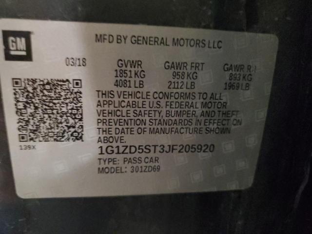 2018 CHEVROLET MALIBU LT - 1G1ZD5ST3JF205920
