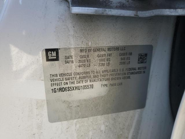 2017 CHEVROLET VOLT PREMI - 1G1RD6S5XHU105570