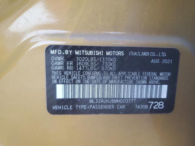 2021 MITSUBISHI MIRAGE ES - ML32AUHJ6MH010777