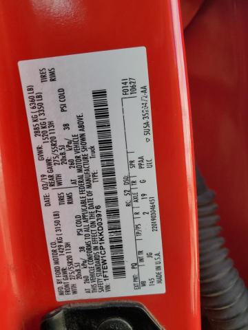 2019 FORD F150 SUPER - 1FTEW1CP1KKD03976