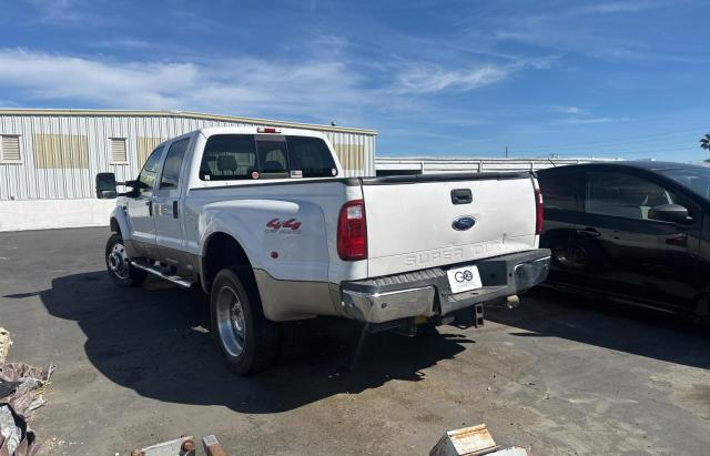 FORD F450 SUPER 2008 white crew pic diesel 1FTXW43R58EC64411 photo #4