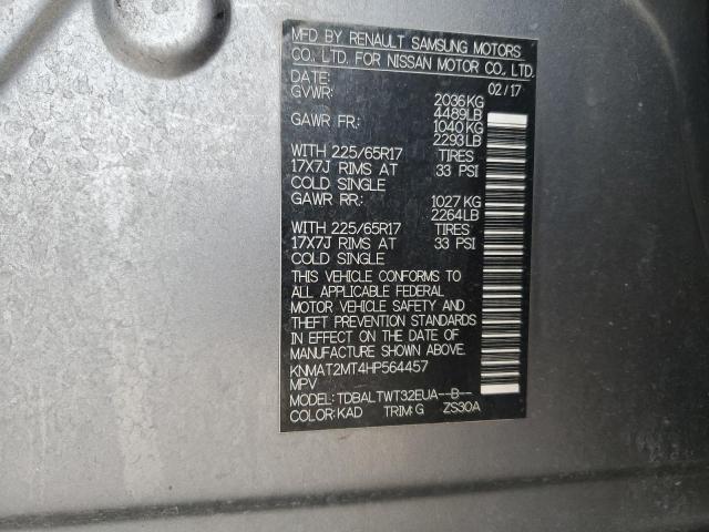 2017 NISSAN ROGUE S - KNMAT2MT4HP564457