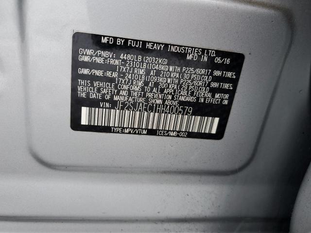 2017 SUBARU FORESTER 2 - JF2SJAEC1HH400579