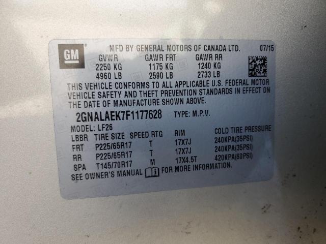 2015 CHEVROLET EQUINOX LS - 2GNALAEK7F1177628