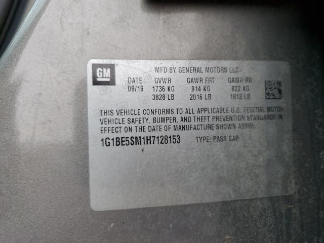2017 CHEVROLET CRUZE LT 1G1BE5SM1H7128153