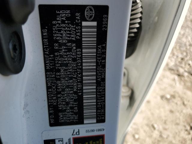 2015 TOYOTA CAMRY LE - 4T1BF1FK1FU497689