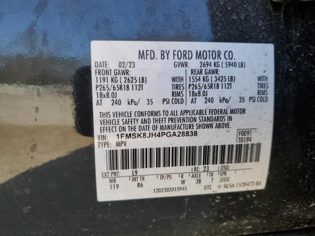 2023 FORD EXPLORER T - 1FMSK8JH4PGA28838