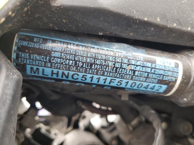 2015 HONDA CBR300 R MLHNC5111F5100442