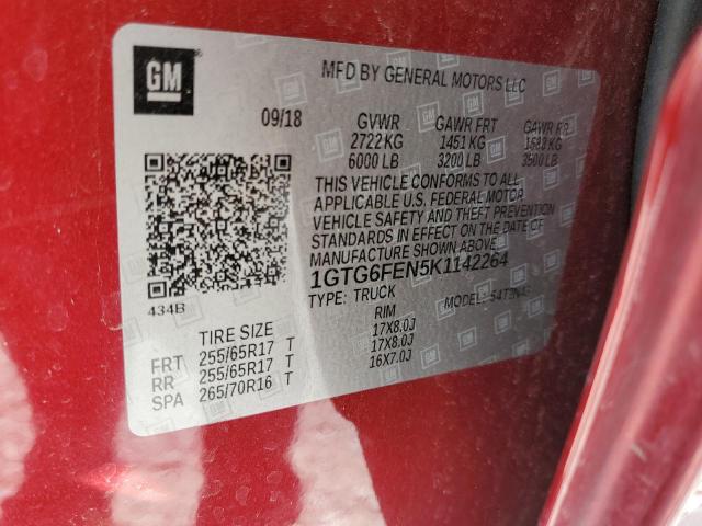 2019 GMC CANYON ALL 1GTG6FEN5K1142264