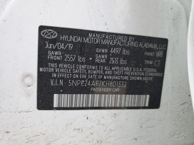 2019 HYUNDAI SONATA SE - 5NPE24AF7KH801332