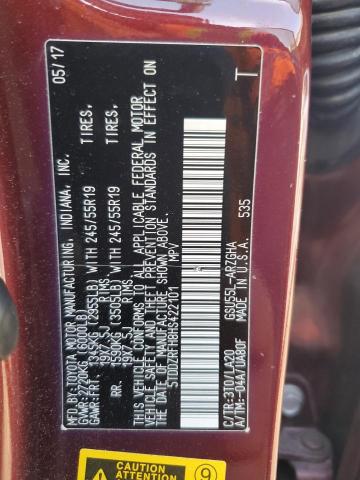 2017 TOYOTA HIGHLANDER - 5TDDZRFH8HS422101