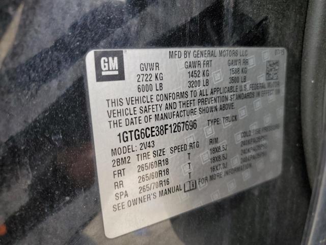 2015 GMC CANYON SLT 1GTG6CE38F1267696