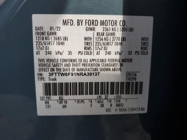 2022 FORD MAVERICK X - 3FTTW8F91NRA39137