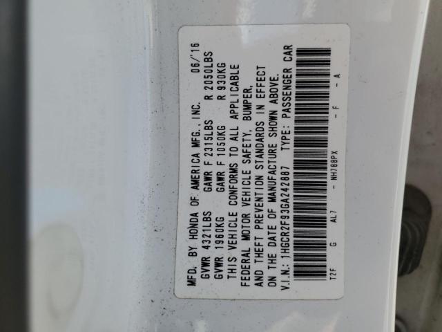 2016 HONDA ACCORD EXL - 1HGCR2F93GA242887
