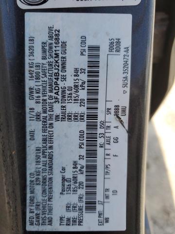 2019 FORD FIESTA SE - 3FADP4BJ2KM116882