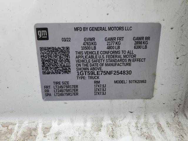 2022 GMC SIERRA K25 - 1GT59LE75NF254830