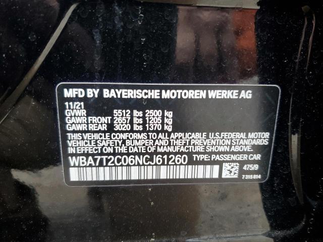 2022 BMW 740 I - WBA7T2C06NCJ61260