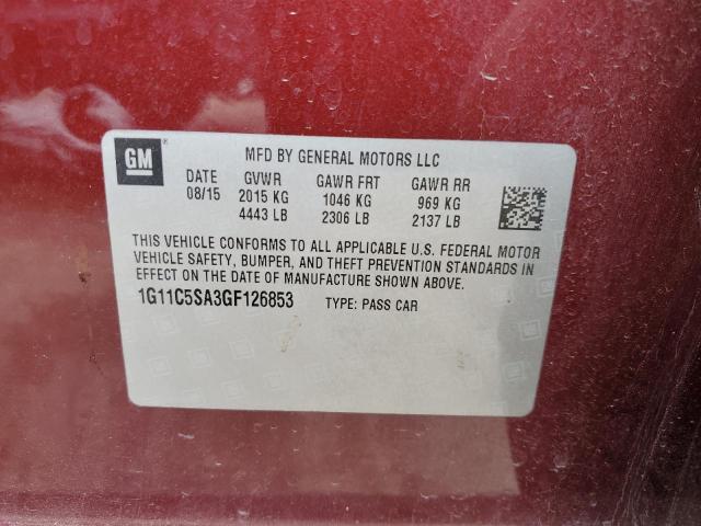 2016 CHEVROLET MALIBU LIM - 1G11C5SA3GF126853