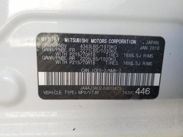 2018 MITSUBISHI RVR SE JA4AJ3AU2JU600429