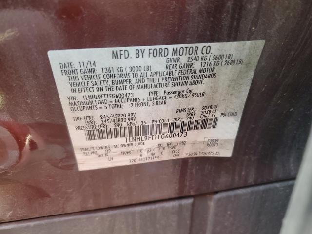 2015 LINCOLN MKS 1LNHL9FT1FG600473
