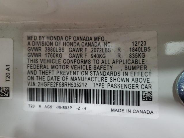 2024 HONDA CIVIC SPOR 2HGFE2F58RH535212