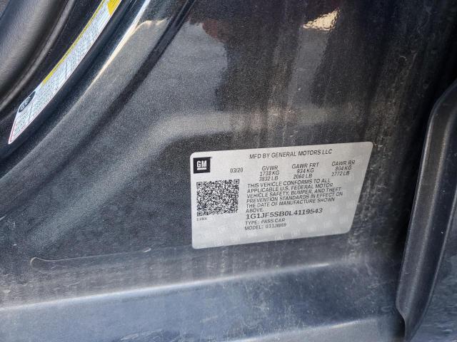 2020 CHEVROLET SONIC PREM - 1G1JF5SB0L4119543