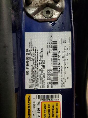 2016 FORD FUSION SE - 3FA6P0H74GR215212
