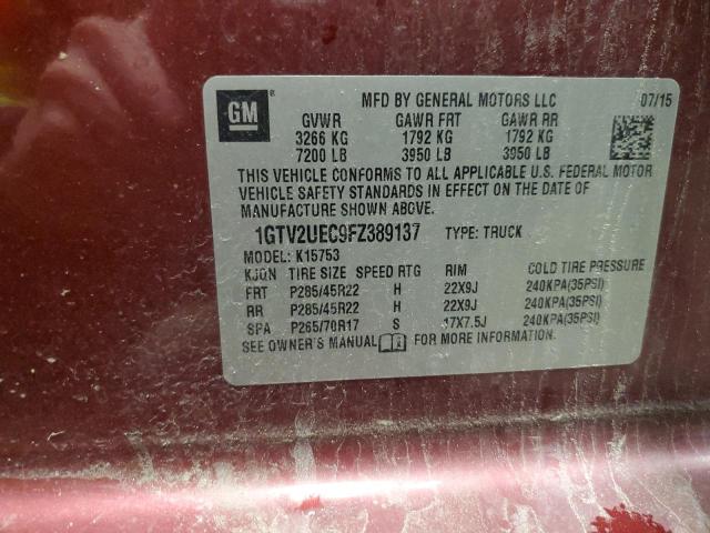 2015 GMC SIERRA K15 - 1GTV2UEC9FZ389137