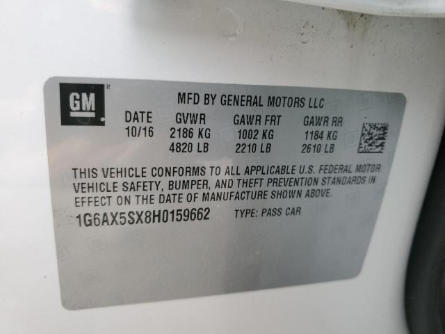 2017 CADILLAC CTS LUXURY - 1G6AX5SX8H0159662