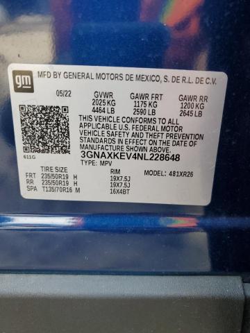 2022 CHEVROLET EQUINOX LT - 3GNAXKEV4NL228648