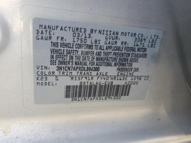 2013 NISSAN VERSA S - 3N1CN7APXDL894300