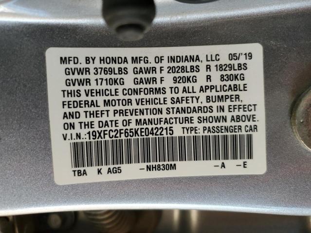 2019 HONDA CIVIC LX - 19XFC2F65KE042215