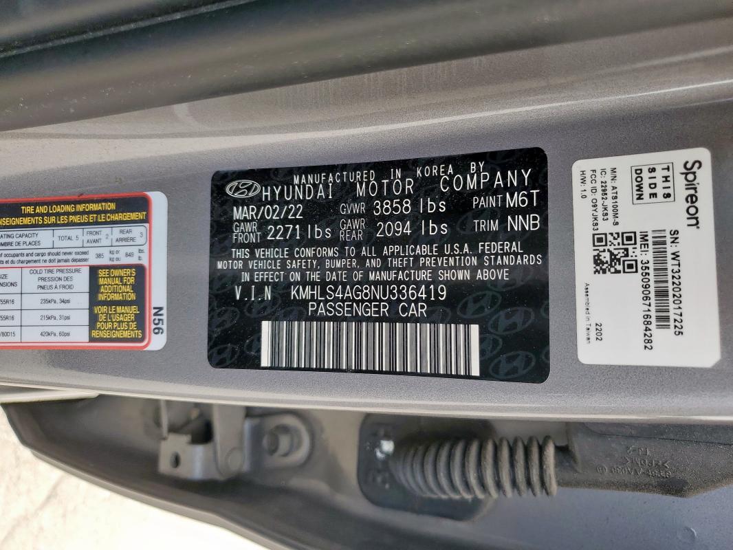 2022 HYUNDAI ELANTRA SE - KMHLS4AG8NU336419